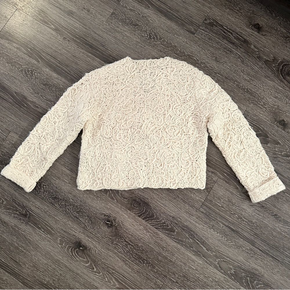 Chicos Textured Wool Open Sweater Jacket - Picture 6 of 6